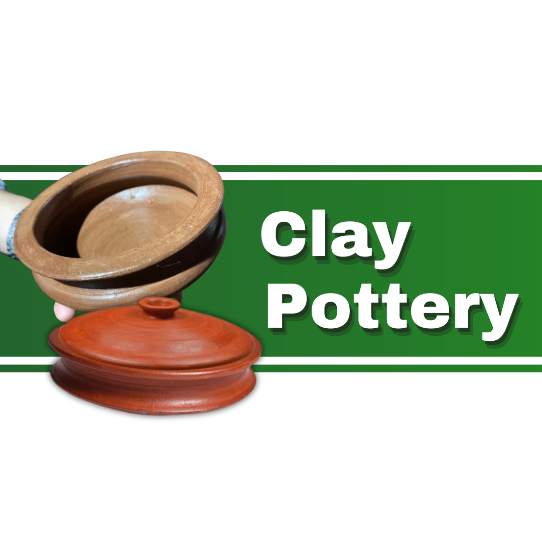 6 Inch Deep Frying Pan all Natural Hand Made Clay Pottery FREE SHIPPIN –  Chandrika Global LLC