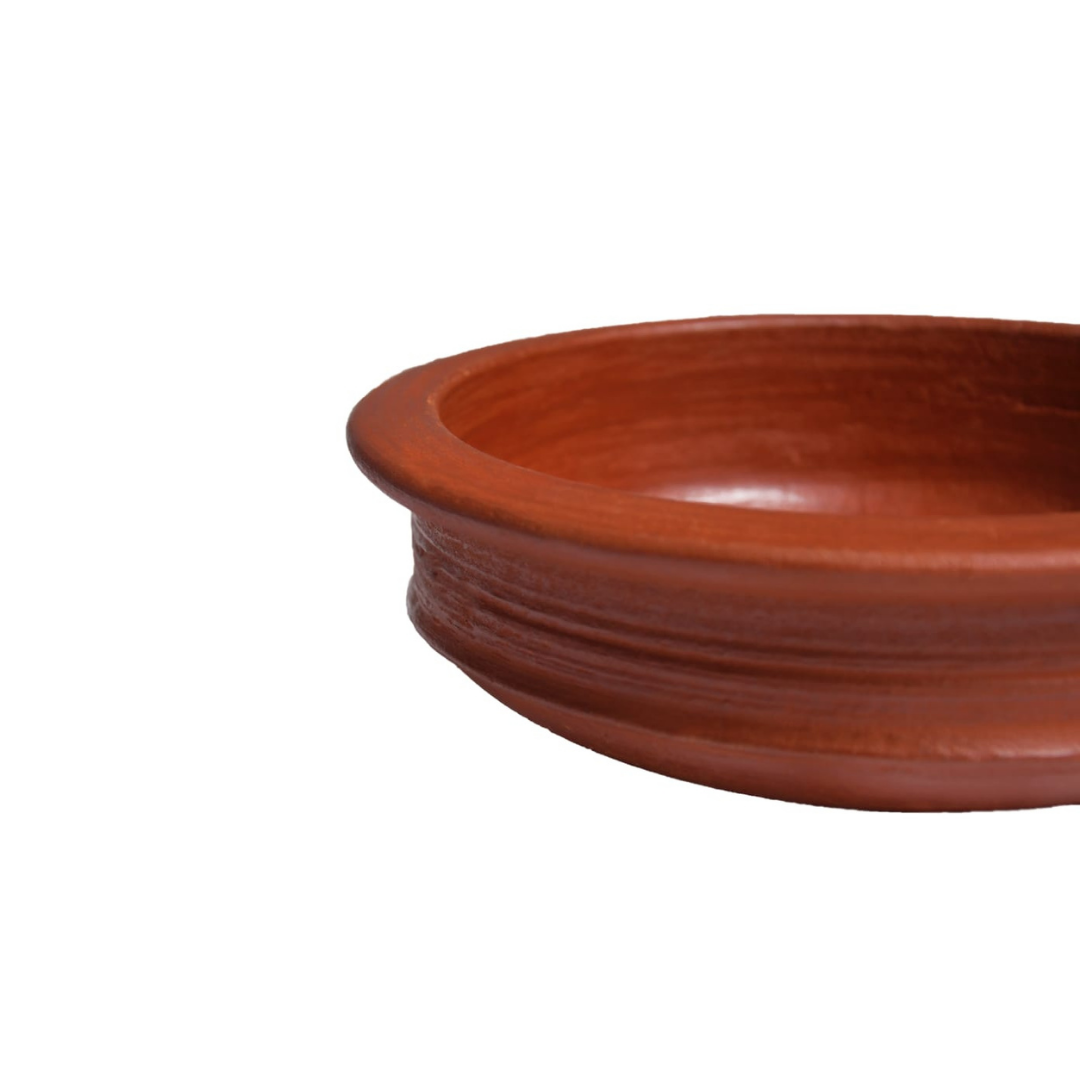 6 Inch Deep Frying Pan all Natural Hand Made Clay Pottery FREE SHIPPING