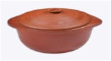 7 Inch Winged Serving/Cooking Bowl With Lid - Handmade Clay Pottery FREE SHIPPING