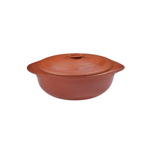 5 Inch Winged Serving/Cooking Bowl With Lid - Handmade Clay Pottery FREE SHIPPING