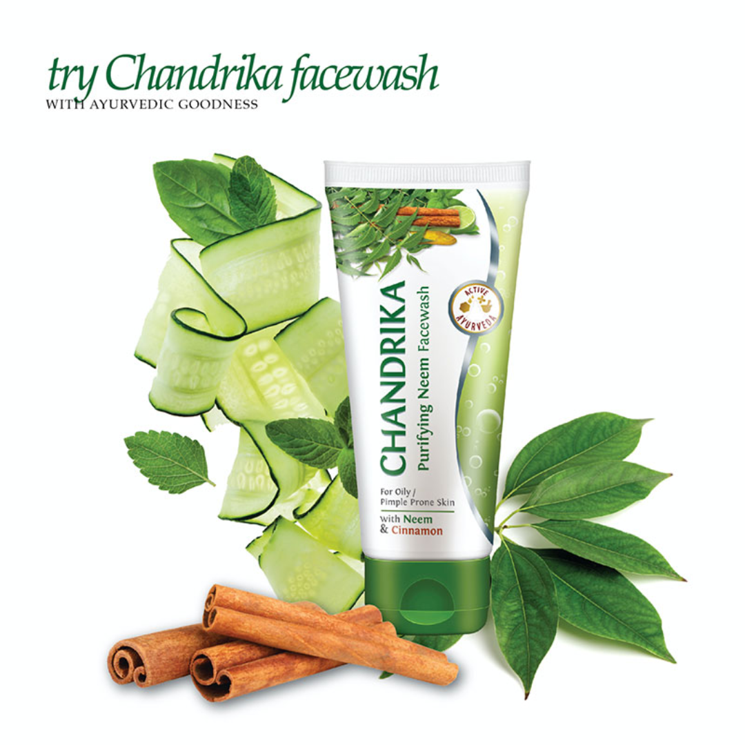 Chandrika Deep Cleaning  Face Wash with Neem   (4 Pack) 4 x 50g
