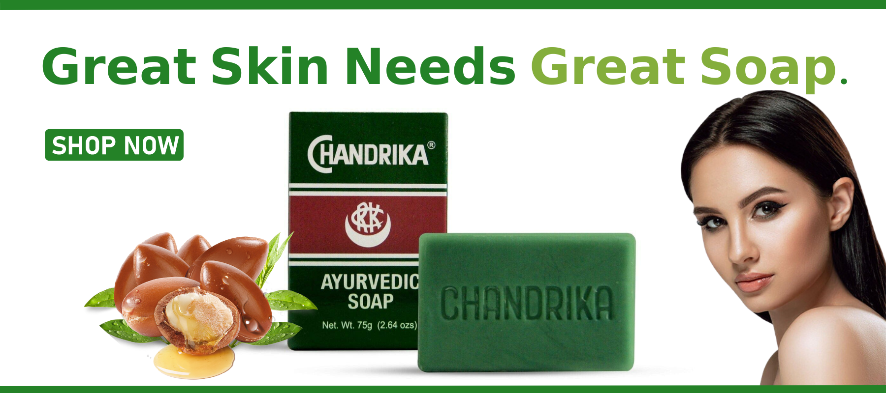 Chandrika Ayurvedic Soap Bar: 3Oz